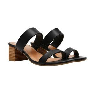 NIB DV by Dolce Vita Ladies' Heel Strap Sandal Black Shoe Size 8 $79 1SH26